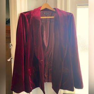 Maroon velvet INC blazer, size 2x